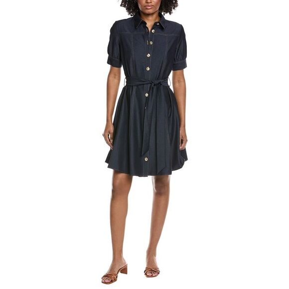 Nanette Nanette Lepore Dresses & Skirts - Nanette Nanette Lepore Womens  Midi Shirtdress, Blue
